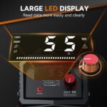 ARCCAPTAIN 55A Plasma Cutter,Non-Touch Pilot ARC Air Plasma Cutting Machine,Large LED Display,1/2" Clean Cut,Post Flow,120/240V Dual Voltage IGBT Inverter,2T/4T - Image 2