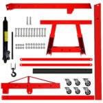 Lafati 2-Ton (4,000 lbs) Heavy-Duty Folding Hydraulic Motor Engine Hoist Crane Jack, Cherry Picker Hickened Steel Air Hydraulic Truck Shop Crane with Hitch - Image 3