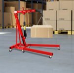 Lafati 2-Ton (4,000 lbs) Heavy-Duty Folding Hydraulic Motor Engine Hoist Crane Jack, Cherry Picker Hickened Steel Air Hydraulic Truck Shop Crane with Hitch - Image 7