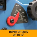 Baileigh Industrial BA9-1020165 IJ-833 110V 1.3 HP 12000 RPM Spiral Cutterhead With 16 Carbide Inserts Extendable 51 in. Table Adjustable Fence 8 in. Benchtop W - Image 8