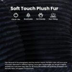 SOULART 130" Black U L-Shaped Modular Sectional Couch, U-Shaped Sofa with Chaise Lounge, Striped Corduroy Upholstered 4-Seater Sofa with Pillow Back and Square - Image 7