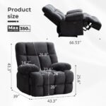 Othniel Oversized Power Zero Gravity Recliner Large Electric Reclining Chair for Big Man Gray - Image 2