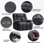 Othniel Oversized Power Zero Gravity Recliner Large Electric Reclining Chair for Big Man Gray - Image 5