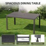 ELPOSUN 7 Piece Outdoor Patio Dining Set Swivel High Back Textilene Chairs and Rectangle Table Furniture Set,Beige - Image 4