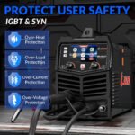 GZ GUOZHI 110V/220V 210A MIG Welder, 8 in 1 Multi-Process Aluminum Welding Machine, Pulse MIG, Gas MIG/MAG, Gasless Flux Core MIG, Lift TIG, Stick, Spot Welding - Image 6