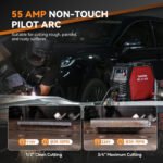 ARCCAPTAIN iControl Cut55 Pro Non-Touch Pilot Arc Plasma Cutter, w/ APP Control, 110V/220V, 3/4 inch Maximum Cut, DC Inverter IGBT, LED Display and 2T/4T - Image 7