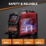 ARCCAPTAIN 6 in 1 MIG Welder Machine, 200A Gas Welders w/ Flux Core MIG/Stick/Lift TIG/Spot Welding/Spool Gun Function - Image 2