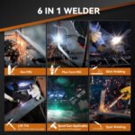 ARCCAPTAIN 6 in 1 MIG Welder Machine, 200A Gas Welders w/ Flux Core MIG/Stick/Lift TIG/Spot Welding/Spool Gun Function - Image 4