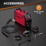 ARCCAPTAIN 6 in 1 MIG Welder Machine, 200A Gas Welders w/ Flux Core MIG/Stick/Lift TIG/Spot Welding/Spool Gun Function - Image 7