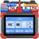 XTOOL D7 V2.0 Automotive Bi-Directional Scan Tool, Full System Ai-Assisted OBD2 Scanner Code Reader with ECU Cod-ing, 36+ Services