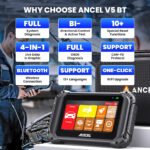 ANCEL Bidirectional Scan Tool Car Diagnostic Code Reader, Full Systems OBD2 Scanner Diagnostic Tool - Image 8