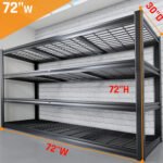 PMKES 72" Wide Garage Shelving Unit, 72" W x 30" D x 72" H, Heavy Duty Garage Storage Shelves,3500 LBS Capacity, Industrial Adjustable Shelves for Basement Ware - Image 4