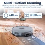 AIRROBO L50+ Robot Vacuum & Mops - Self Empty, Ultrasonic Carpet Detection, 75 Days Hands-Free, 180min Runtime, Smart App Control - Image 8
