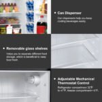 Galanz 4.6. Cu ft Two Door Mini Fridge with Freezer, Stainless Steel Look new - Image 5