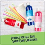 Nostalgia 54-Inch Retro Snow Cone Maker Cart and Shaved Ice Machine with Side Shelf, Blue - Image 6