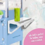 Nostalgia 54-Inch Retro Snow Cone Maker Cart and Shaved Ice Machine with Side Shelf, Blue - Image 7