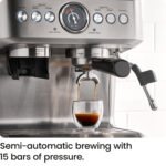 Chefman Crema Supreme Espresso Machine with Conical Burr Grinder and Steam Wand – Stainless Steel, New - Image 4