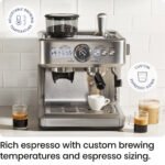 Chefman Crema Supreme Espresso Machine with Conical Burr Grinder and Steam Wand – Stainless Steel, New - Image 6