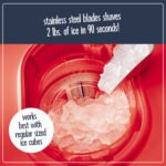 Nostalgia Coca-Cola Snow Cone Maker, 48-Inch Shaved Ice Machine and Snow Cone Maker Cart, Red - Image 2