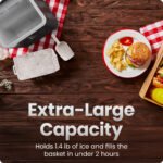 Iceman by Chefman Compact Nugget Ice Maker Machine, 26 lb in 24 Hours, Ice in 6 Minutes - Black - Image 5