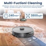 AIRROBO T25+ Robot Vacuum and Mop Cleaner - Self-Empty, 5500Pa Suction, Ultrasonic Carpet Detection - Image 4
