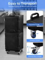 82Qt LLDPE Insulated Food Pan Carrier, Catering Hot Box Food Warmer w/Wheels, Stackable Design, Handles, Front Loading Food Warmer for Restaurant Canteen Family - Image 5