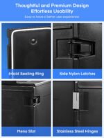 82Qt LLDPE Insulated Food Pan Carrier, Catering Hot Box Food Warmer w/Wheels, Stackable Design, Handles, Front Loading Food Warmer for Restaurant Canteen Family - Image 6