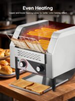 Conveyor Toaster, 350 Slices/Hour Commercial Toaster with Dual Heating Tube, 7 Browning Levels - Image 3