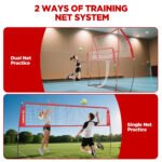 Patiassy 14 ® 11FT Volleyball Training Equipment Practice Net Station for Hitting Serving Passing Practice Backyard Indoor Outdoor - Image 7