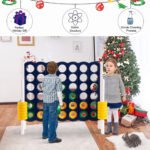 Costway Jumbo 4-to-Score 4 in A Row Giant Game Set Outdoor Indoor Kids Adults Family Fun - Image 3