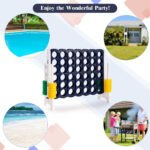 Costway Jumbo 4-to-Score 4 in A Row Giant Game Set Outdoor Indoor Kids Adults Family Fun - Image 8