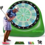 SWOOC Games - Bull Chipper™️| Giant Golf Darts (Over 6ft Tall) w/ 10+ Golf Games | Backyard Golf Game with Air Pump | Yard Games for Adults | Giant Outdoor Game