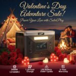 SolarPlay Q2501 2400W 2160Wh LiFePO4 Battery Backup Power Station with 4 AC Outlets, Peak 4800W, for Home Emergency or Camping Use