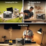 SolarPlay Q2501 2400W 2160Wh LiFePO4 Battery Backup Power Station with 4 AC Outlets, Peak 4800W, for Home Emergency or Camping Use - Image 3