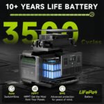 ALLPOWERS R2500 Portable Power Station 2500W, 2016Wh LiFePO4 Battery with 30A RV Outlet, Solar Generator for Home Backup, Camping, Outdoor, Emergency - Image 5