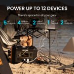 OUPES 2400 with 4x240W Solar Panel,2232Wh Portable Power Station LiFePO4 Battery,2400W AC Output, Fast Charge, Solar Generator for Camping,Emergency, RV, Off-Gr - Image 3