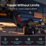 OUPES 2400 with 4x240W Solar Panel,2232Wh Portable Power Station LiFePO4 Battery,2400W AC Output, Fast Charge, Solar Generator for Camping,Emergency, RV, Off-Gr - Image 4