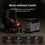 ABOK 3600W 3840Wh Solar Generator, Portable Power Station with 400W Solar Panel for Home, Camping, RV & Outages(Ark3600+PV400) - Image 2