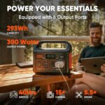 Jackery Solar Generator 300 with 40Wair Solar Panel, 290Wh Power Station,300W Pure Sine Wave AC Outlet for RV Outdoors Camping Travel Blackout - Image 5