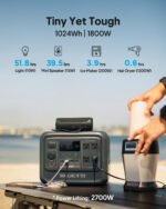 BLUETTI Elite 100 V2 Portable Solar Generator, 1024Wh LFP Battery, 1800W AC Output, Compact Backup Power for Camping and Home - Image 2
