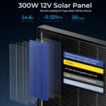 ECO-Baeerss 1200W Monocrystalline Solar Panels, 24.6% High-Efficiency, Solar Panel for RV Camping Home, 4-Pack 300W - Image 4