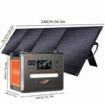 SolarPlay Portable Power Station, 2500W/2304Wh Large Capacity Solar Generator, with 400W Solar Panel, 4 AC Outlets (5000W Peak), Emergency Power Station for Hom - Image 2