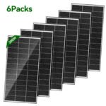 ECO-Baeerss Bifacial Monocrystalline Solar Panel, 4 Pack 300W, 18BB N-Type, 25% High-Efficiency, Solar Panel for Power Station, RV, Cabin, Off-Grid Applications