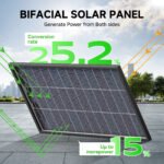 ECO-Baeerss Bifacial Monocrystalline Solar Panel, 4 Pack 300W, 18BB N-Type, 25% High-Efficiency, Solar Panel for Power Station, RV, Cabin, Off-Grid Applications - Image 3