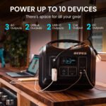 OUPES 1800 with 2x100W Solar Panel,1488Wh Portable Power Station LiFePO4 Battery,1800W AC Output, Fast Charge, Solar Generator for Camping,Emergency, RV, Off-Gr - Image 5