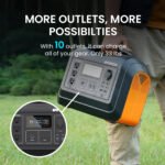 OUPES 1800 with 2x100W Solar Panel,1488Wh Portable Power Station LiFePO4 Battery,1800W AC Output, Fast Charge, Solar Generator for Camping,Emergency, RV, Off-Gr - Image 6