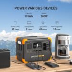 PECRON E500LFP 576Wh/600W Portable Power Station With 100W Solar Panel UPS Function APP Control, LiFePO4 Battery Solar Generator For Home Emergency, Camping Tra - Image 5