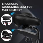 LNOW Commercial Built-in Bluetooth Fan Exercise Bike, Adjustable Air Resistance with Dual-Action Handlebars, Heavy Duty Indoor Cycling Bike for Home Gym Trainin - Image 4