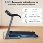 GASKY Treadmill Auto Incline with 12 Level 15 Preset Training Programs Folding Treadmill 2.5 HP Powerful Motor Exercise Equipment for Running Jogging Walking 22 - Image 6