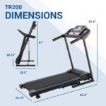 XTERRA Fitness TR200 Folding Treadmill: Xtrasoft Cushioned Deck, 5.5" LCD Display, 3 Manual Incline Levels - Image 8